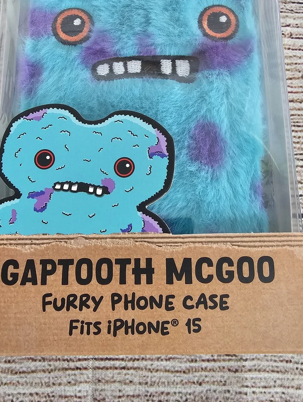 Fuggler Gaptooth McGoo Furry iPhone 15 Phone Case Blue Purple Monster